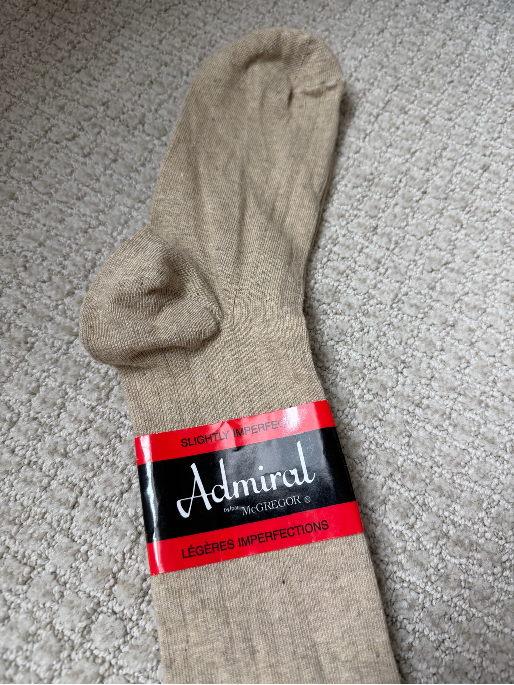 Mcgregor Admiral Men's Dress Socks Over The Calf Oatmeal Tan
